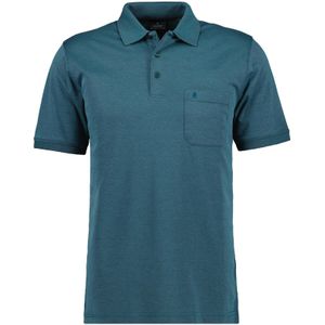 RAGMAN Soft Knit Regular Fit Polo shirt Korte mouw donkergroen