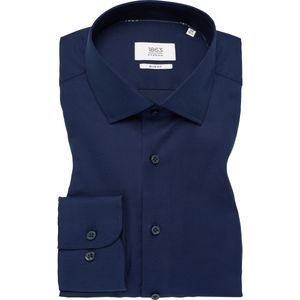 Overhemden - Donkerblauw - Strijkvrij - Lange Mouwen - Kentkraag