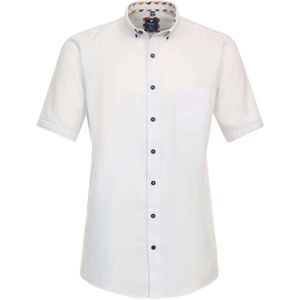 Redmond Casual Regular Fit Overhemd Korte mouw wit