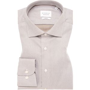 ETERNA Overhemd beige-bruin, Gestructureerd