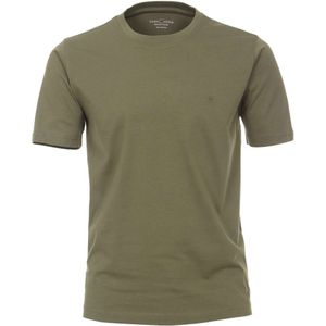 Casa Moda Casual Casual Fit T-Shirt ronde hals olijf, Effen