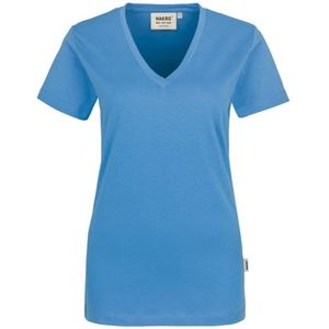 HAKRO Regular Fit Dames T-shirt blauw, Effen