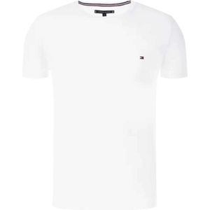 Tommy Hilfiger Core Stretch Slim Fit T-Shirt ronde hals wit, Effen