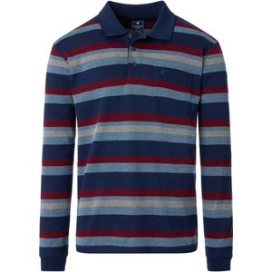 Redmond Poloshirt lange mouw blauw, Motief