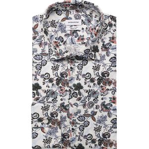 Seidensticker - Businessoverhemd - Oranje - Regular Lange Mouwen - Kentkraag - Print