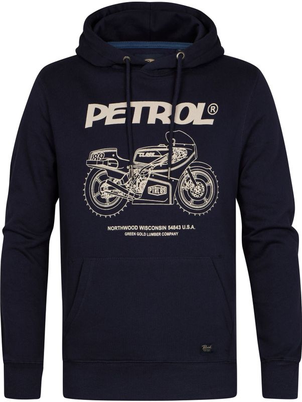 Petrol Industries Hooded Sweatshirt zwart, Bedrukt