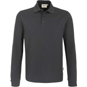 HAKRO 815 Comfort Fit Poloshirt lange mouw antraciet, Effen