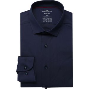 Marvelis Performance Overhemd nachtblauw, Effen