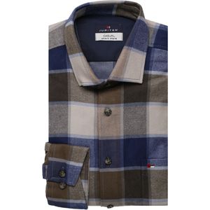 Jupiter Casual Overhemd beige, Ruit