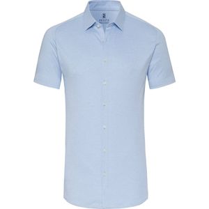 Desoto Slim Fit Jersey shirt lichtblauw, Effen