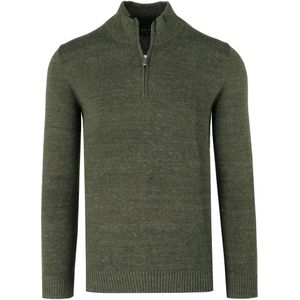 Marvelis Casual Trui ritssluiting olijf, Effen