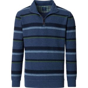 Redmond Half-Zip Sweater blauw, Gestreept