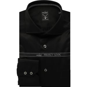 van Laack Meisterwerk Overhemd zwart, Effen