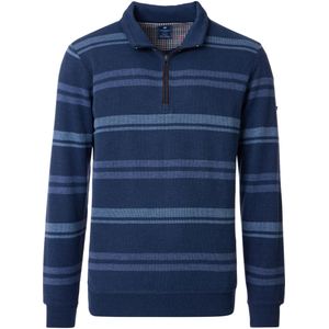 Redmond Half-Zip Sweater blauw, Gestreept