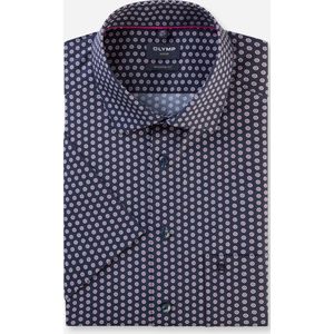 OLYMP Luxor Overhemd Korte mouw marine