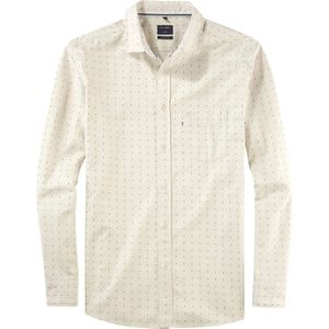 OLYMP Casual Overhemd taupe, Bedrukt