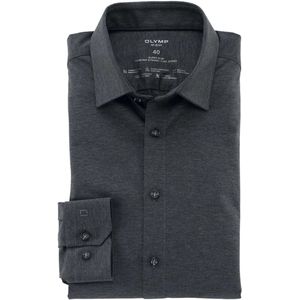 OLYMP No. Six Super Slim Jersey shirt antraciet, Melange