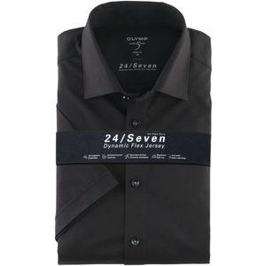 OLYMP Level Five Body Fit Jersey shirt zwart, Effen