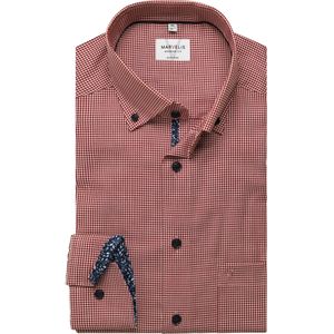 Marvelis Overhemd donkerrood, Ruit