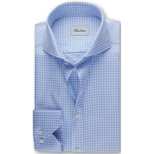 Stenströms Overhemd lichtblauw, Ruit
