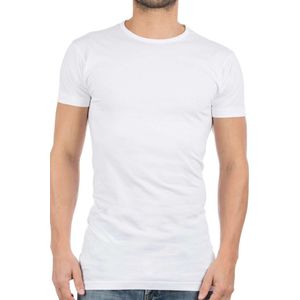 Alan Red Derby Regular Fit T-Shirt ronde hals Dubbel pak wit, Effen