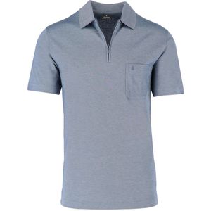 RAGMAN Softknit Polo shirt Korte mouw grijs/blauw