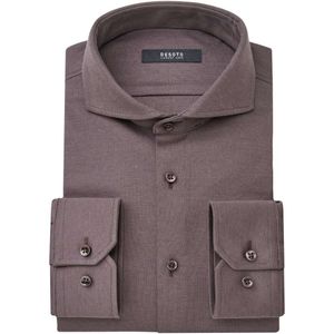 Desoto Luxury Line Slim Fit Jersey shirt bruin, Melange