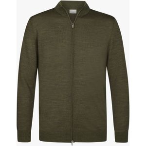 Profuomo Cardigan groen, Effen