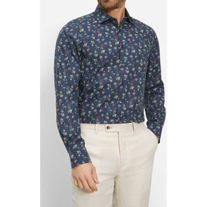 OLYMP Level Five Overhemd marine, Bedrukt