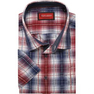 Leonardo by Jupiter Casual Overhemd Korte mouw rood