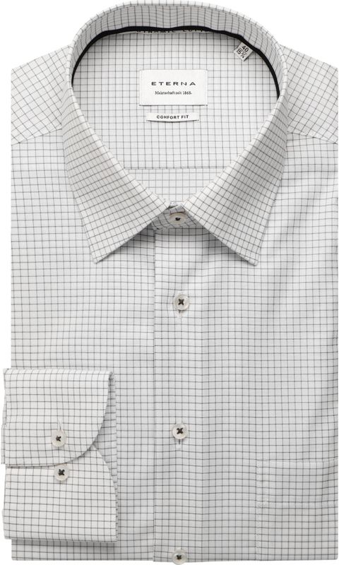 Eterna - Overhemd - Lichtgrijs - Comfort fit - NON IRON - Lange Mouwen