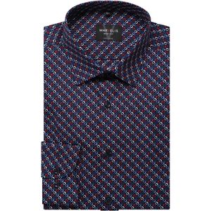 Marvelis Overhemd ML6 (vanaf 68 CM) donkerblauw/rood