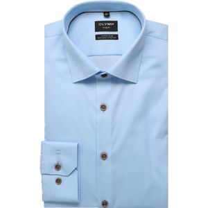 OLYMP No. Six Overhemd blauw, Faux-uni