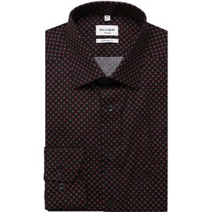 OLYMP Tendenz Modern Fit Overhemd bordeaux, Motief