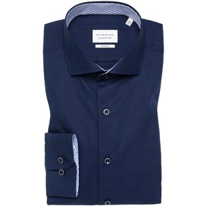 ETERNA Slim Fit Overhemd marine, Effen