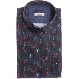 Jupiter Casual Overhemd rood, Motief
