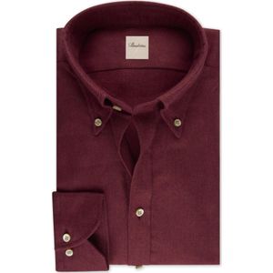 Stenströms Flanellen Overhemd donkerrood, Effen