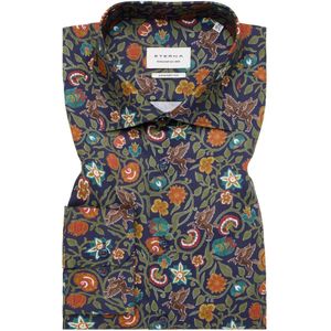 ETERNA Overhemd donkergroen, Bedrukt