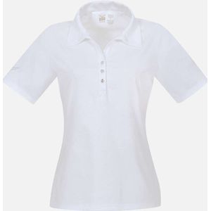 TRIGEMA Slim Fit Dames Poloshirt wit, Effen