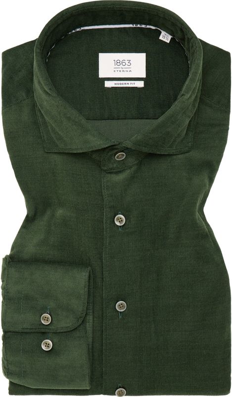 Overhemd - Effen - Corduroy - Lange Mouw - Regular Fit