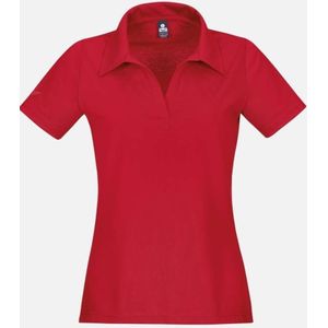 TRIGEMA Slim Fit Dames Poloshirt rood, Effen