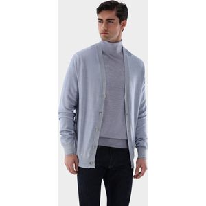 van Laack Cardigan blauw, Effen