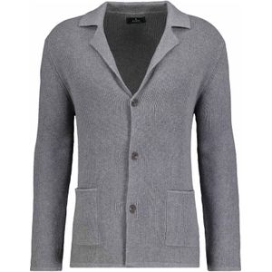RAGMAN Cardigan grijs, Gestructureerd