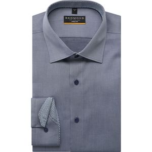 Redmond Overhemd blauw, Effen