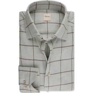 Stenströms Flanellen Overhemd lichtgrijs, Ruit