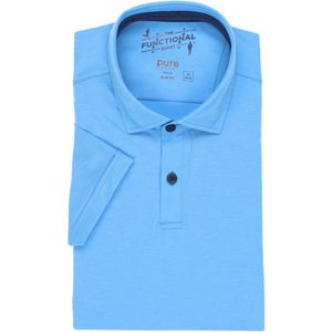 Pure Functional Slim Fit Polo shirt Korte mouw middenblauw