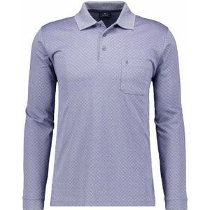 RAGMAN Poloshirt lange mouw blauw, Motief