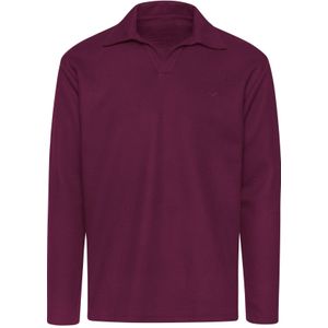 TRIGEMA Poloshirt lange mouw paars, Effen