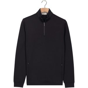 Thomas Maine Sweatshirt ritssluitingmarine, Effen
