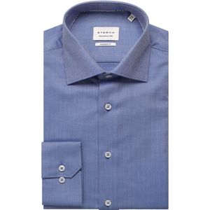 ETERNA Overhemd donkerblauw, Gestructureerd